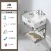 Lavabo triangular de cerámica para pared para casas pequeñas, lavabo de esquina, lavabo de baño mini ultradelgado