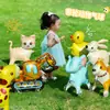 Balões de Animais que Andam com Rodas, Suprimentos de Decoração para Cenário de Festa em Pé, Adereços de Montagem para Cenário de Festa do Dia das Crianças