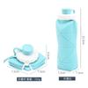 Hervidor de agua plegable portátil para acampar al aire libre, taza de agua de compresión para viajes, taza plegable telescópica de silicona de grado alimenticio