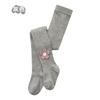 Leggings para Bebé con Rayas Verticales de Hilo Cero Estilo Coreano de Doble Aguja para Bebés, Niños Pequeños, Medianos y Grandes Accesorios Medias con Flores Pequeñas