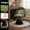 Tocador de Maquillaje de Lujo Ligero Estilo Italiano para Uso Doméstico, Adecuado para el Dormitorio Principal de Niñas, Silla de Tocador Giratoria con Respaldo, Silla de Manicura de Gama Alta