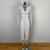 Vestido Transfronterizo Coreano Dongdaemun Estilo Nuevo Ajustado Sexy Chica Caliente Deseo Puro que Muestra la Figura y Realza la Feminidad con Abertura y Mangas Largas Bodycon