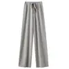 Envio Internacional Calças de Lã 100% Pura de Pernas Largas para Mulheres, Estilo Outono e Inverno, Calças de Tricô de Caxemira Compridas, Calças de Lã Estendidas