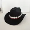 Sombrero de Vaquero Tachonado Transfronterizo Temática del Día de la Independencia de América Estilo Occidental Sombrero para el Sol Sombrero de Fiesta para Festival de Música de Mujeres