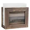Porta-Lenços Quadrado Retrô, Rack de Armazenamento de Lenços de Madeira, Rack de Armazenamento de Mesa, Madeira Maciça Estilo Country Americano