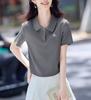 Camisa Polo Orofeng Verano 2025 Nueva Simple Moda Casual Cuello Bordado Corte Delgado Versátil Elegante Camiseta