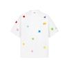 Camiseta Creativa de Bordado Floral con Estampado Floral Estilo Americano de Moda de Verano para Parejas