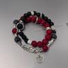 Pulseiras de Casal Empilhadas Tianzhu Mais Vendidas para Mulheres, Pulseiras de Três Círculos para Homens, Presentes para a Temporada de Formatura, Presentes de Design de Pulseira Masculina