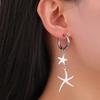 Exportación Pendientes de Dama Joker Exquisitos y Modernos Borla Colgante Dos Estrellas de Mar Pendientes de Acero Inoxidable