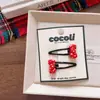 Horquilla Coreana para Niños de Otoño e Invierno, Resina Roja Grande, Personaje de Dibujos Animados, Anillo de Intestino con Lazo de Puntos para Niñas