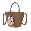Bolso Cubo Minimalista Casual de Nicho para Mujer 2026 Versión Coreana Nueva Moda Bolso de Hombro Cruzado Tote Bolso de Mano Pequeño
