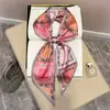 2025 Nueva Bufanda Larga de Seda Estampada a Doble Cara Bufanda Elegante Moda de Verano Bufanda Cinturón Decorativo