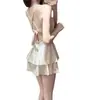 Traje de baño de una pieza estilo falda, nuevo estilo para mujer, con estampado de mariposas, conservador, que oculta el abdomen, adelgazante, puro y fresco, adecuado para aguas termales y vacaciones