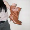 Botines de piel de oveja con punta fina para mujer, tacones de aguja, modernos y versátiles, nuevo estilo 2026 con hebilla de cinturón, diseño plisado retro