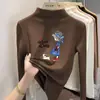 Ropa interior térmica con forro de forro polar para niños, colección otoño e invierno, camiseta de manga larga de cuello alto para niñas, nuevo estilo 2026, top cálido, ropa para niños