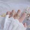Anillo de doble microincrustación de circonita para mujer, estilo coreano, puerta este, simple, moda femenina, sexual, estilo frío, anillo abierto, anillo para mujer, anillo, anillo para mujer