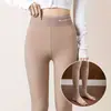 Calcetines de brillo acuático, ilusión de pierna desnuda, mallas finas color nude para primavera y otoño para mujer, adecuadas para usar en exteriores, con forro de felpa para otoño e invierno, medias transparentes
