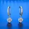 Nuevos pendientes de garra de cuatro puntas con circonita incrustada de imitación de diamante para mujer, pendientes de gancho para la oreja elegantes para mujer de Corea del Sur Dongdaemun, pendientes