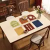 Mantel individual de comedor simple, impermeable, a prueba de aceite, fácil de limpiar, resistente a la suciedad, resistente al calor, mesa de centro, tapete protector de superficie