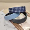 Diadema Trenzada de Mezclilla Retro Casual Estrella Diadema de Gama Alta de Corona Alta Pasador para Lavado de Cara