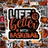 50 Frases Inspiradoras Baloncesto Deportes Personalizado Dibujo Animado Creativo DIY Funda para Teléfono Equipaje Pegatinas Impermeables