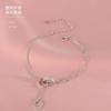 Hebilla de anillo de plata de ley S925 Fangxing pulsera diseño de nicho alta gama 2022 nuevo pulsera de borla de doble anillo