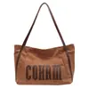 Estilo Coreano Casual Bolsa de Gran Capacidad Bolso Tote Nuevo Artístico Letra Simple 2024 Nuevo Bolso de Hombro Axila Artístico