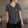 Comercio exterior transfronterizo último lote de comercio exterior marca grande etiqueta cortada ropa de maternidad camiseta de manga corta versátil a la moda elegante top camisa de capa base