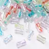 Cuentas de Vidrio para Semillas de 4*8mm, Cuentas Transparentes Iridiscentes de Bambú, Accesorios de Materiales para Pulsera Collar de Tejido Hecho a Mano DIY
