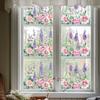Decoraciones Colgantes Románticas de Lavanda para Amazon Transfronterizo Pegatinas Electrostáticas para Ventanas de Dormitorio sin Pegamento Directo de Fábrica