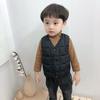 Colete de algodão com enchimento dupla face infantil outono e inverno roupa de dentro e de fora para bebê colete estilo coreano colete quente para crianças pequenas masculinas e femininas