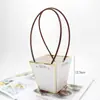 Bolsa Tote de Papel Kraft Dia das Mães 520, Caixa Tote com Flores, Materiais de Embalagem para Flores, Sacola para Planta em Vaso Pequena