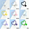 Nuevo Llavero de Pulsera Redonda de Silicona con Forma de Corazón Correa de Muñeca Portátil Anti-Caída y Anti-Pérdida para Teléfono Móvil