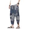 Estilo chino verano 2022 nuevo para hombre algodón y lino Marca de moda pantalones tipo nabo holgados pantalones de mendigo transfronterizos para hombre