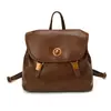 Bolso de Hombro Doble Retro Transfronterizo para Mujer de Gran Capacidad Casual Versátil Estilo Británico Mochila Escolar para Estudiantes Mochila de Viaje