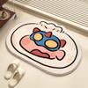 Tapete de Chão para Banheiro Taiyaki de Desenho Animado Imitação de Caxemira Absorbente Antiderrapante Doméstico Tapete para Porta de Banheiro Tapete de Banheiro