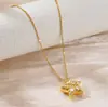 Comercio exterior transfronterizo simple moda titanio acero collar mujeres no se desvanece lujo todo combina personalidad estilo coreano cadena clavícula joyería
