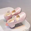 Zapatos de Cuero Elegantes y de Moda para Niñas 2026 Otoño Nuevos Suela Suave Tacones Altos para Niñas, Adecuados con Faldas, Zapatos de Princesa con Estilo para Niños Mayores
