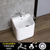 Lavabo con Balcón Lavabo de Lavandería Lavabo Integrado para Trapeador Lavabo para Trapeador Agua para Lavar Trapeador Lavabo para Trapeador Cerámico Tabla de Lavar Automática