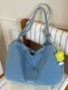 Bolsa de Hombro de Mezclilla Lavada Nueva de Verano Transfronteriza 2026 Bolso Cruzado Rayado para Mujer Bolso Casual de Gran Capacidad