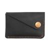 Billetera para Tarjetas de Cuero Retro Transfronteriza Cuero Vacuno Mano Botón a Presión Monedero Portatarjetas de Mano Tarjetero Bolsa para Tarjetas Bancarias
