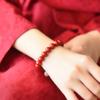 Pulsera de cinabrio de suministro de fábrica, pulsera de resolución integral, este año de vida, joyería retro literaria, joyería antigua para mujer, joyería al por mayor