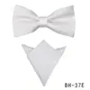Conjunto de Gravata Borboleta e Lenço de Cor Sólida com Listras para Homens, Acessórios de Terno de Negócios de Alta Qualidade, Gravata Borboleta em Estoque