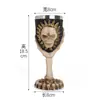 Copo de Vinho Caveira Resina Copo Caveira Personalidade Utensílios de Mesa Ornamentos Escravo Copo de Vinho Caveira Revestimento de Aço Inoxidável