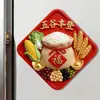 Imán plano de acrílico para refrigerador "Nuestro hogar será cada vez mejor" Nuevo decoración del hogar pegatina magnética estilo chino