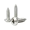 Tornillos autorroscantes de cabeza redonda de acero inoxidable 304 con punta de cruz, tornillos universales para muebles electrónicos