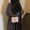 Bolso de cadena con patrón de diamantes de moda estilo coreano para mujer, nuevo modelo de verano 2026, bolso de mano cruzado simple, bolso cuadrado pequeño de un solo hombro