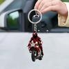 Pingente plano de acrílico para carro, decoração para mochila de presente de feriado