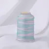 Hilo Arcoíris de Teñido Degradado Cielo Estrellado de 6 Hebras para Tejer, Cordón Degradado Colorido para Pulseras Hechas a Mano DIY, Materiales al por Mayor