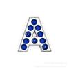 8mm safira azul diamante rosto carta desgaste cinto diy strass jóias acessórios 26 inglês letra pulseira jóias acessórios